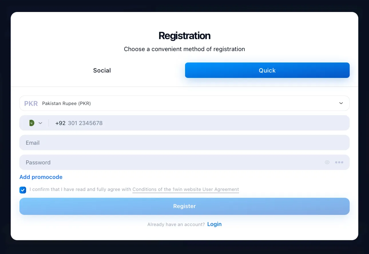 1win registration 1win registration